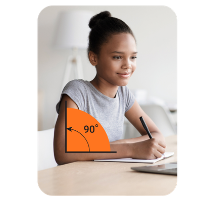 position du bras et de l&rsquo;&eacute;paule chez un enfant en train d&rsquo;&eacute;crire